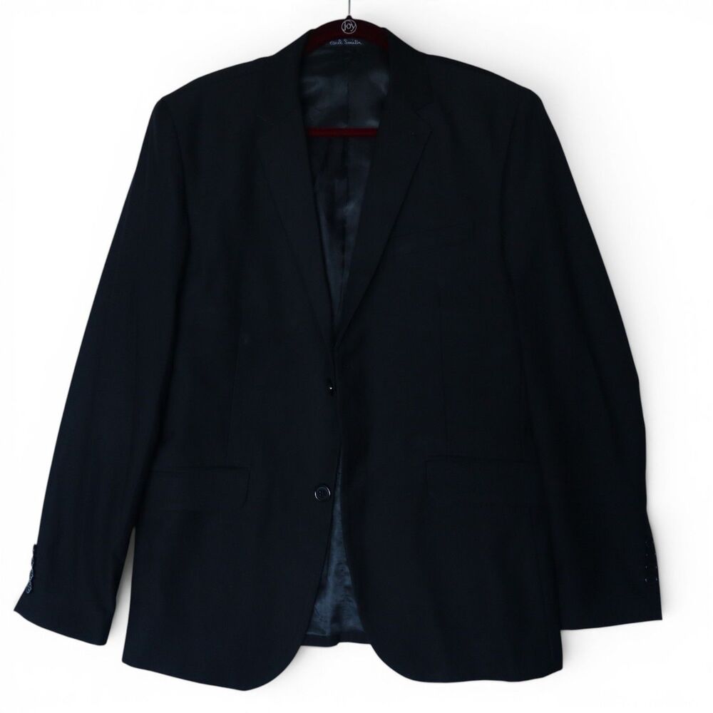 Paul Smith London Men's EU 52/US 42 Wool Blazer Sport Coat Designer Jacket Black